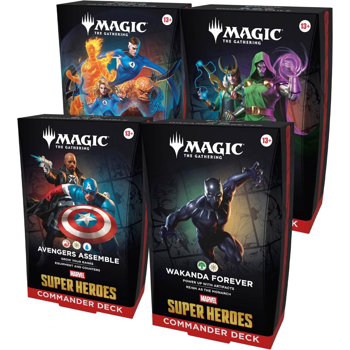 Magic: The Gathering Marvel Super Heroes Commander Decks - Set of 4 - sealed product