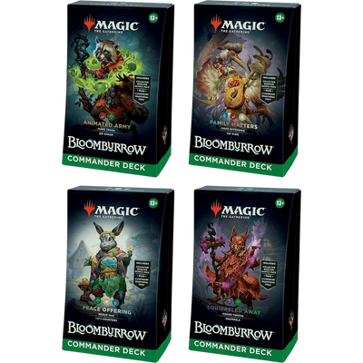 Magic The Gathering Bloomburrow Commander Deck Bundle Includes All 4 Decks - sealed product