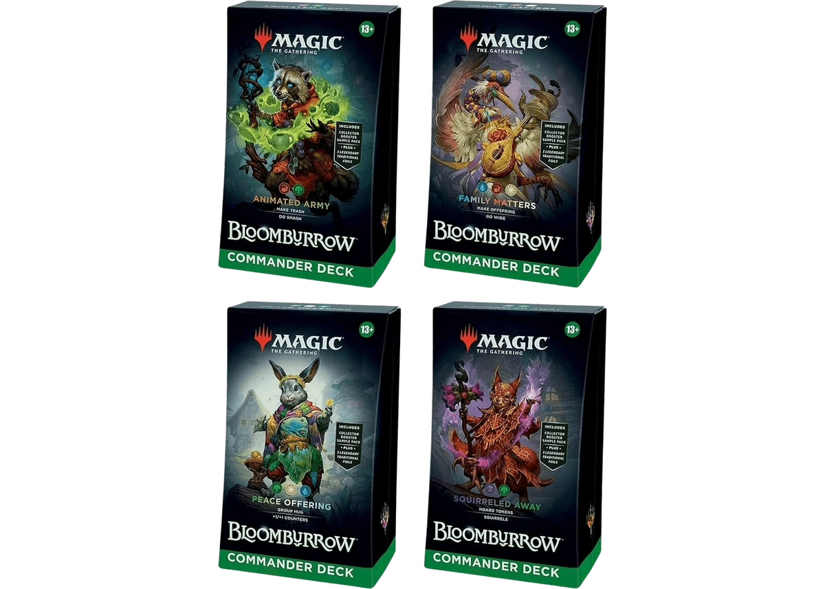 Magic The Gathering Bloomburrow Commander Deck Bundle Includes All 4 Decks - sealed product