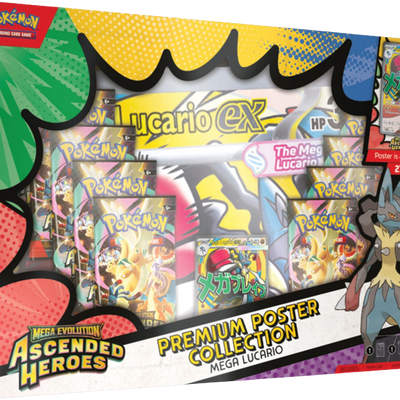 Pokémon TCG Ascended Heroes Premium Poster Collection Mega Lucario - sealed product