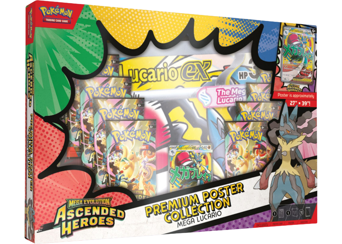 Pokémon TCG Ascended Heroes Premium Poster Collection Mega Lucario - sealed product